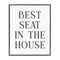 Stupell Industries Best Seat Bathroom Toilet Framed Giclee, design by Lettered and Lined